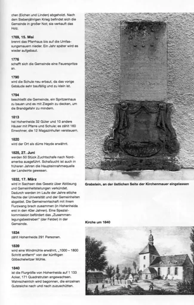 Hohenheida Geschichte Seite